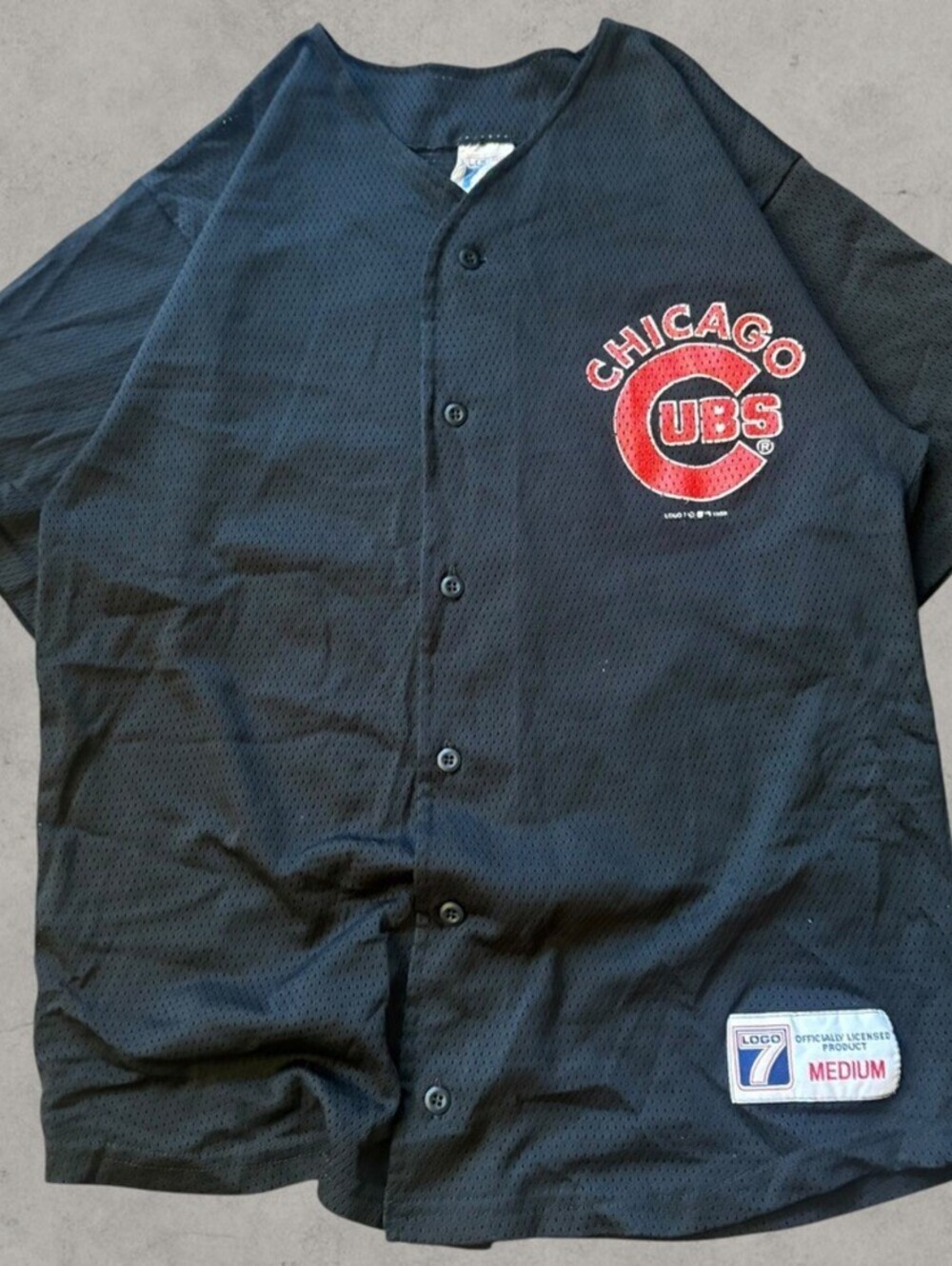 Vintage 1998 Chicago Cubs Sammy Sosa Logo 7 Baseball Jersey Black Medium MLB